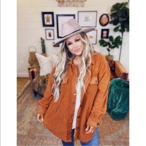 Fleece oversized shacket